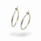 925 Silver Twisted Hoop Earrings – Timeless Luminous Elegance