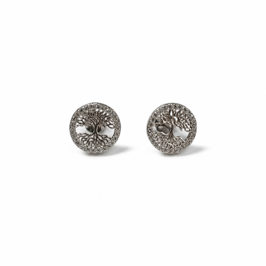 925 Silver Tree of Life Earrings – Symbol of Strength and Rebirth