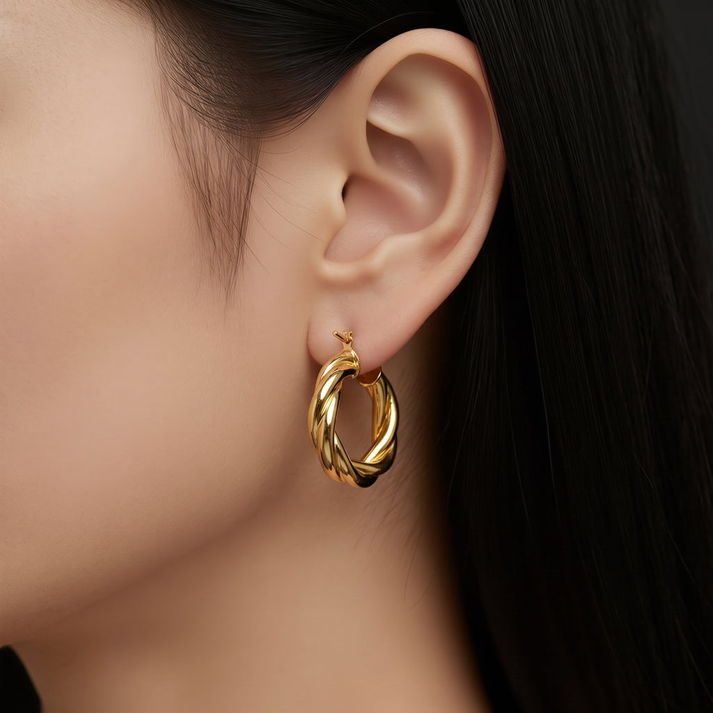 Orecchini a Cerchio Lisci in Argento 925 | CM Silver Jewels