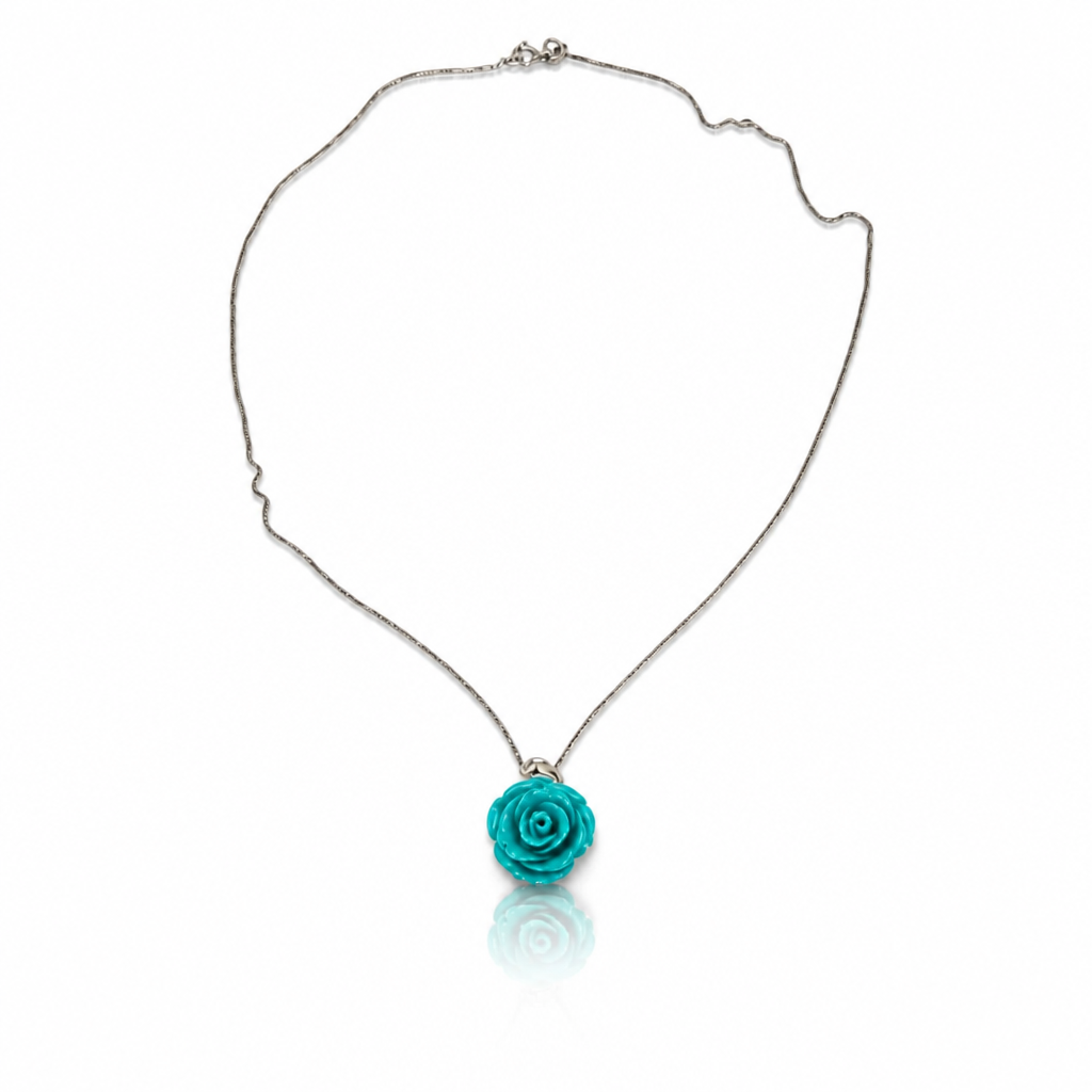 NECKLACE WITH PINK TURQUOISE PASTE
