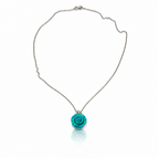 NECKLACE WITH PINK TURQUOISE PASTE