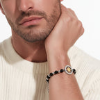 Bracciale Uomo Aqua in Acciaio con Rosa dei Venti – 21 cm | CM Silver Jewels
