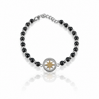Bracciale Uomo Aqua in Acciaio con Rosa dei Venti – 21 cm | CM Silver Jewels