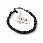 Bracciale Uomo Aqua in Acciaio Nero a Catena Spiga – 22 cm | CM Silver Jewels