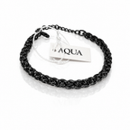 Bracciale Uomo Aqua in Acciaio Nero a Catena Spiga – 22 cm | CM Silver Jewels