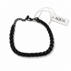 Bracciale Uomo Aqua in Acciaio Nero a Catena Spiga – 22 cm | CM Silver Jewels