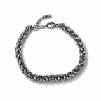 Bracciale Uomo Aqua in Acciaio a Catena Spiga – 22 cm | CM Silver Jewels
