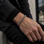 Bracciale Uomo Aqua in Acciaio a Catena Spiga – 22 cm | CM Silver Jewels