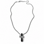 Collana Uomo Aqua con Croce in Acciaio – 55/60 cm | CM Silver Jewels