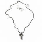 Collana Uomo Aqua con Croce Bicolore in Acciaio e Zircone – 55 cm | CM Silver Jewels