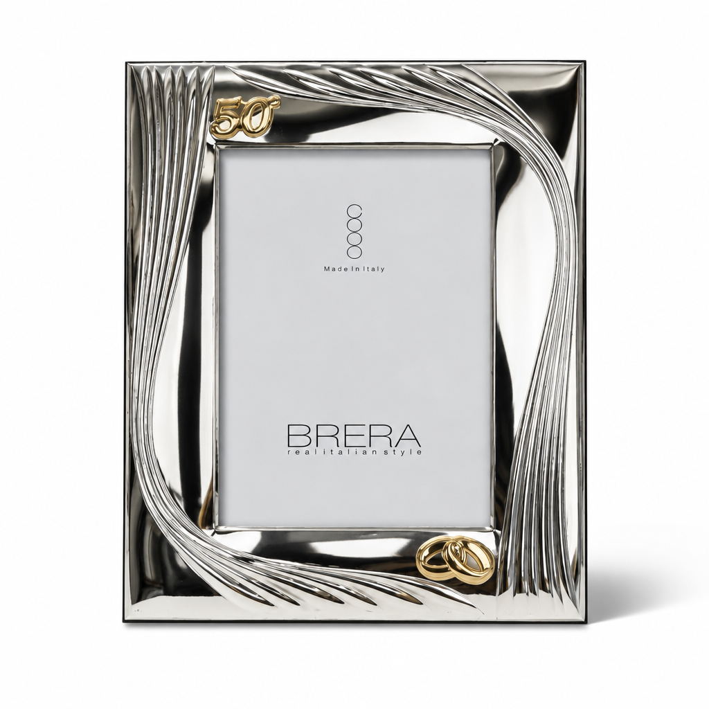 Cornice Portafoto in Argento Luce Anniversario 50, 13×18 cm | CM Silver Jewels