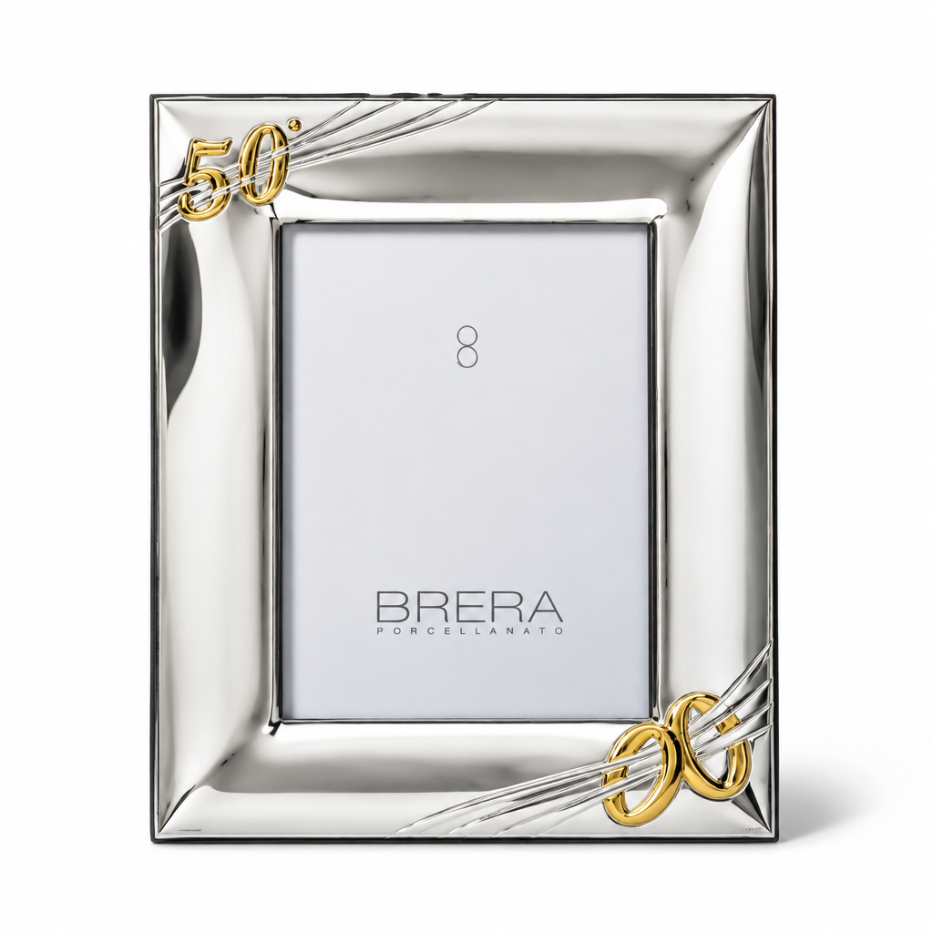 Cornice Portafoto in Argento Anniversario 50, 13×18 cm | CM Silver Jewels