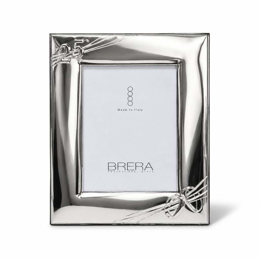 Cornice Portafoto in Argento Anniversario 25, 13×18 cm | CM Silver Jewels