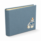 Album Nascita Brera Celeste con Scarpette e Ciuccio 15×20 cm | CM Silver Jewels