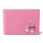 Album Nascita Brera Rosa con Scarpette e Ciuccio 15×20 cm | CM Silver Jewels