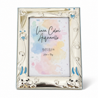 Baby Silver Photo Frame with Light Blue Rabbit 10×15 cm | CM Silver Jewels