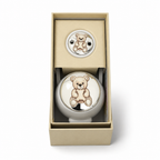 Attache-tétine Caschetto avec ourson en Argent 925 – Cadeau de naissance | CM Silver Jewels