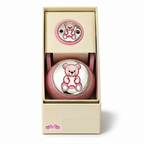 Attache-tétine Fille avec Ours en Argent 925 – Cadeau de Naissance Bébé Fille | CM Silver Jewels