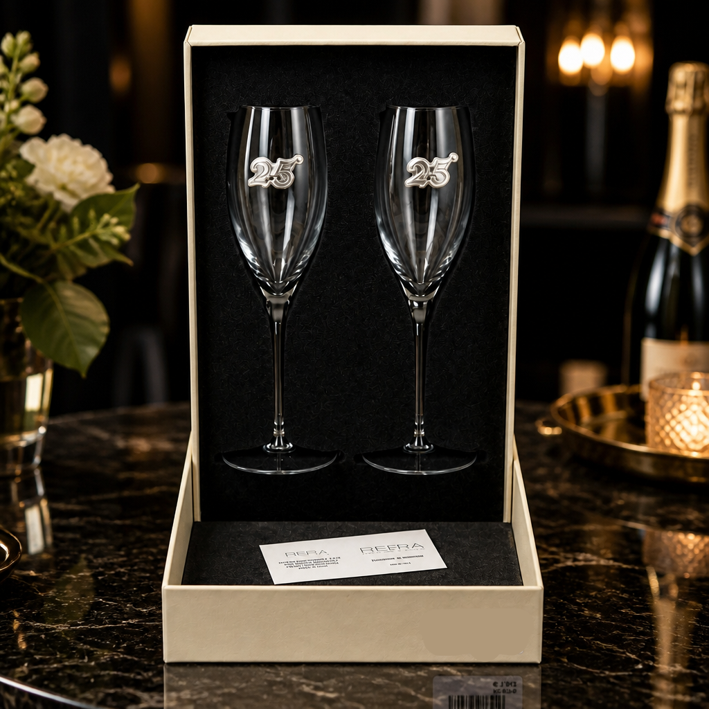 25th Wedding Anniversary Tree of Life Glasses in 925 Silver | CM Silver Jewels