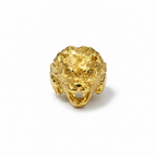 Bague Tête de Lion – Argent 925 Plaquée Or Jaune