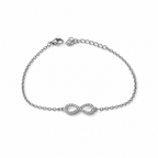Bracciale Donna in Argento 925 con Infinito e Zirconi – 17/20 cm | CM Silver Jewels