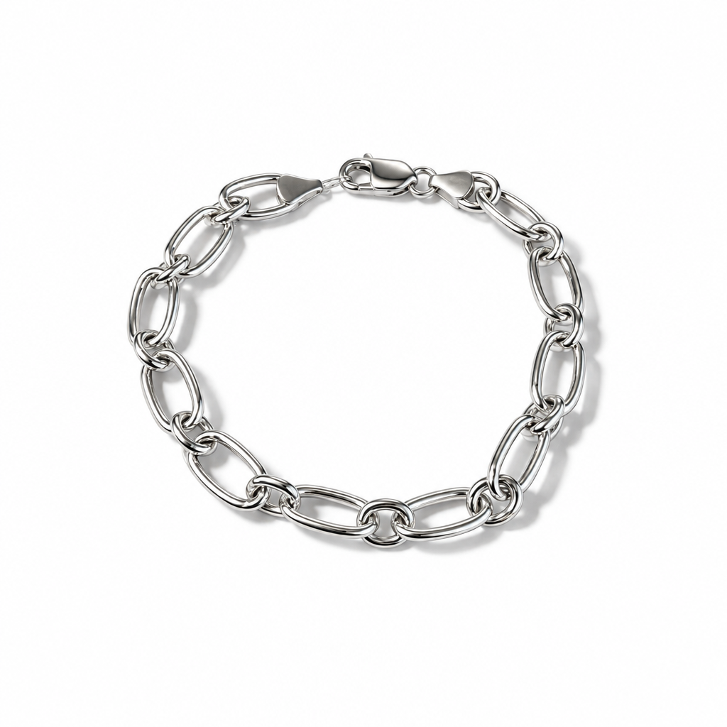 Bracciale Donna in Argento 925 con Maglie Ovali – 20 cm | CM Silver Jewels