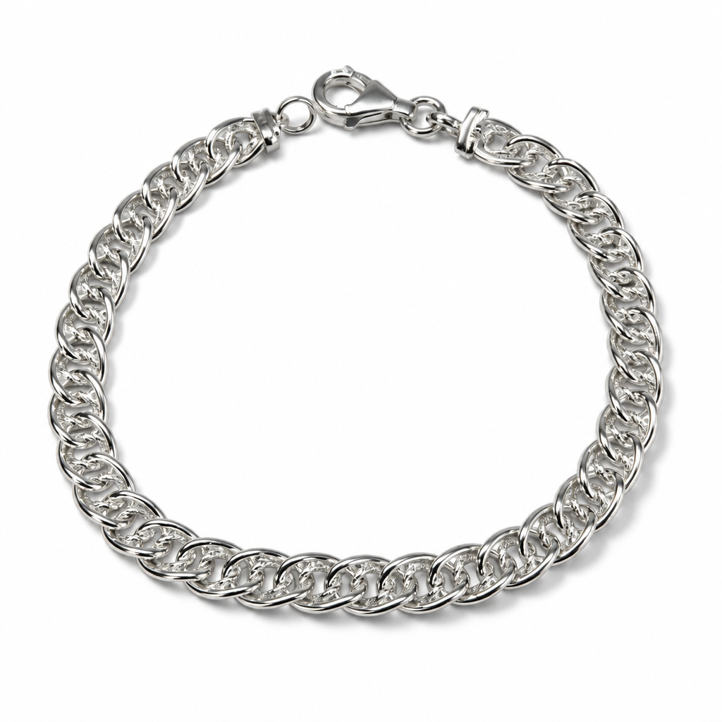 Bracciale Donna in Argento 925 a Maglia Grumetta – 19,5 cm | CM Silver Jewels