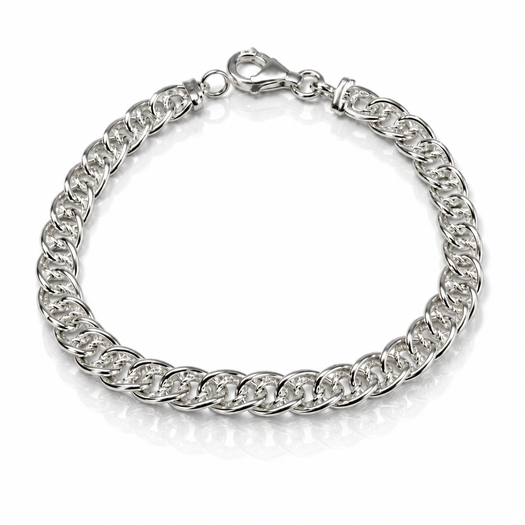 Bracciale Donna in Argento 925 a Maglia Grumetta – 19,5 cm | CM Silver Jewels