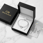 Bracciale Donna in Argento 925 con Cuore e Doppia Catena – 16,5/19 cm | CM Silver Jewels