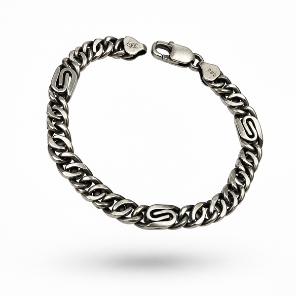 Bracelet Marinara Maillons Bombés Homme – Argent 925 et Plaqué Or 18k – 20 cm | CM Silver Jewels