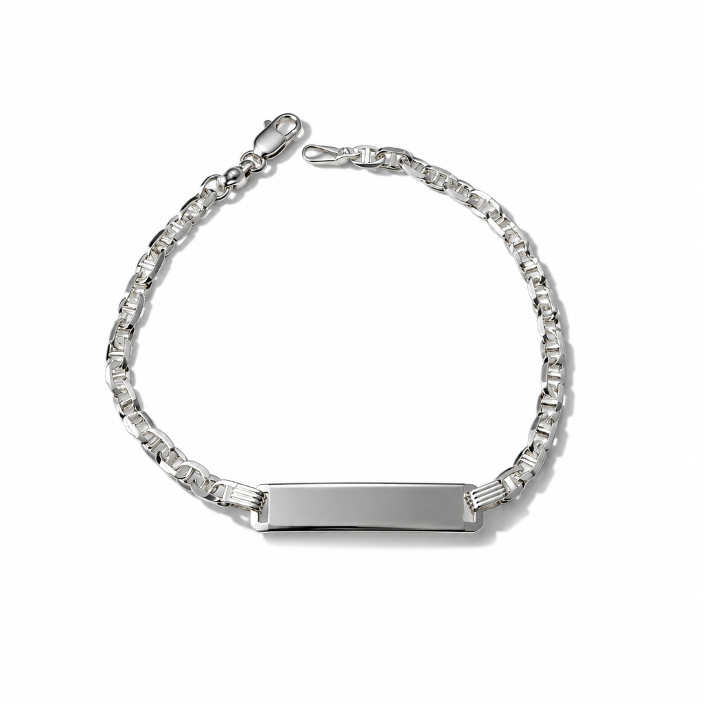 Bracelet pour homme en argent 925 – Étiquette nominative