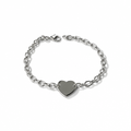 Bracciale Donna in Argento 925 con Cuore e Catena Ovale 18,5 cm | CM Silver Jewels