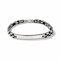 Men's Mariner Bracelet with Domed Links – 925 Sterling Silver and 18k Gold Plated – 20 cm | CM Silver Jewels