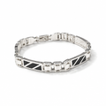 Men's Mariner Bracelet with Domed Links – 925 Sterling Silver and 18k Gold Plated – 20 cm | CM Silver Jewels