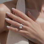 925 Silver Ring with Pearl – Size 13 | CM Silver Jewels