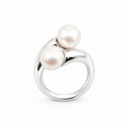 925 Silver Ring with Pearl – Size 13 | CM Silver Jewels