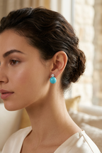 Orecchini Argento 925 con Perla Turchese 10 e 12 mm | CM Silver Jewels