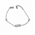 Bracciale Donna Argento 925 Infinito e Zirconi 16,5 + 3 cm | CM Silver Jewels