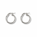 Orecchini a Cerchio Unisex Argento 925 15 mm | CM Silver Jewels