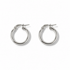 Orecchini a Cerchio Unisex Argento 925 15 mm | CM Silver Jewels