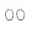 Orecchini Ovali in Argento 925 3,5 × 2,7 cm | CM Silver Jewels