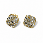 Orecchini a Lobo in Argento 925, Filigrana Bicolore 2 × 2 cm | CM Silver Jewels