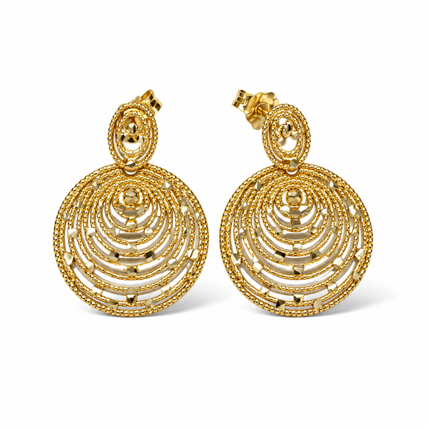 Orecchini Pendenti in Argento 925, Filigrana a Cerchi 1,5 cm | CM Silver Jewels