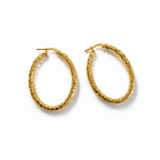 Orecchini Ovali in Argento 925 o Placcato Oro 35 × 27 mm | CM Silver Jewels