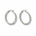 Orecchini Ovali in Argento 925 o Placcato Oro 35 × 27 mm | CM Silver Jewels