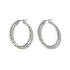 Orecchini Ovali in Argento 925 o Placcato Oro 35 × 27 mm | CM Silver Jewels