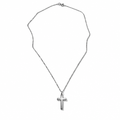 Collana Veneziana in Argento 925 Rodiato con Croce 45 cm | CM Silver Jewels