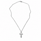 Collana Veneziana in Argento 925 Rodiato con Croce 45 cm | CM Silver Jewels