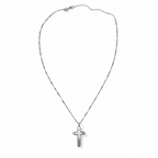 Collana Veneziana in Argento 925 Rodiato con Croce 2 cm, 45 cm | CM Silver Jewels