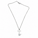 Collana Veneziana in Argento 925 Rodiato con Tau 45 cm | CM Silver Jewels